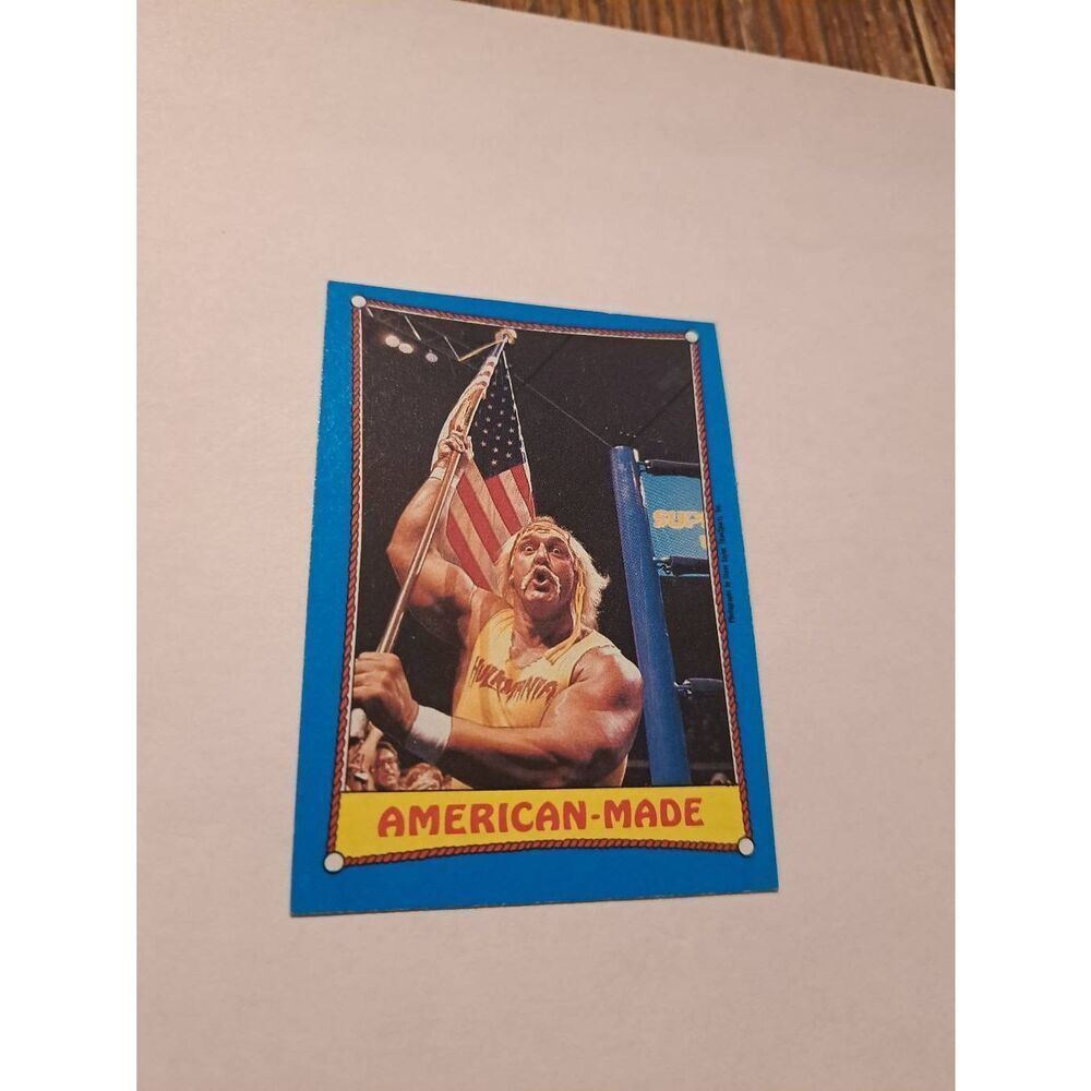1987 Topps WWF Hulk Hogan #35 American Made Wrestling Trading Card Vintage